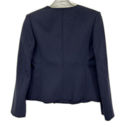 theory luxe セオリーリュクス ネイビー COSIMO ADANEL ノーカラー テーラードジャケット ジャケット