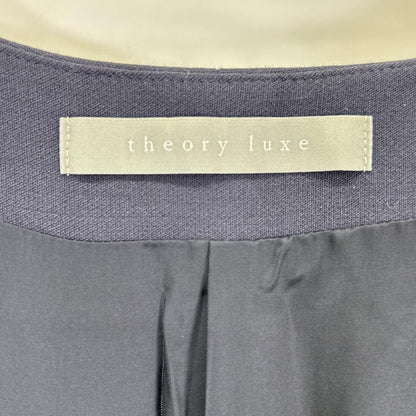 theory luxe セオリーリュクス ネイビー COSIMO ADANEL ノーカラー テーラードジャケット ジャケット