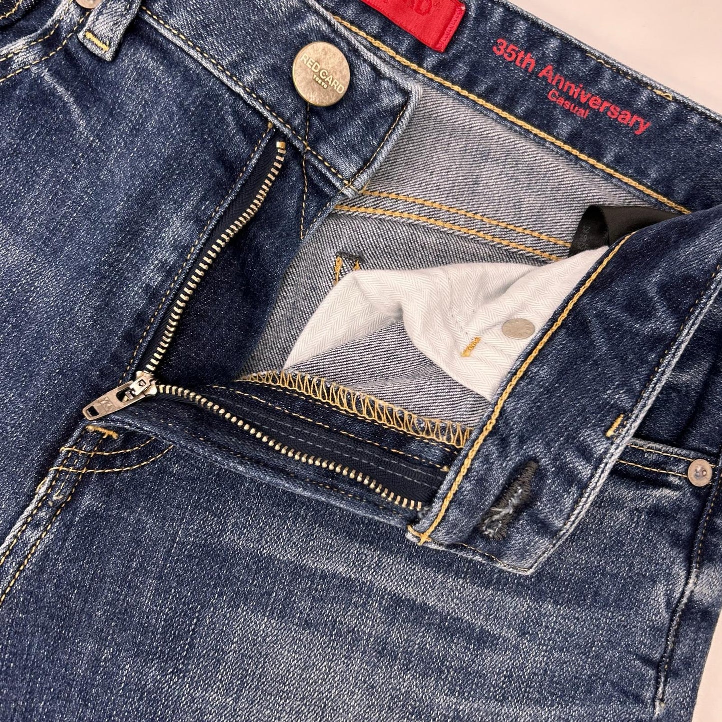 RED CARD レッドカード ブルー 35th Anniv Casual ストレート デニムパンツ ボトムス