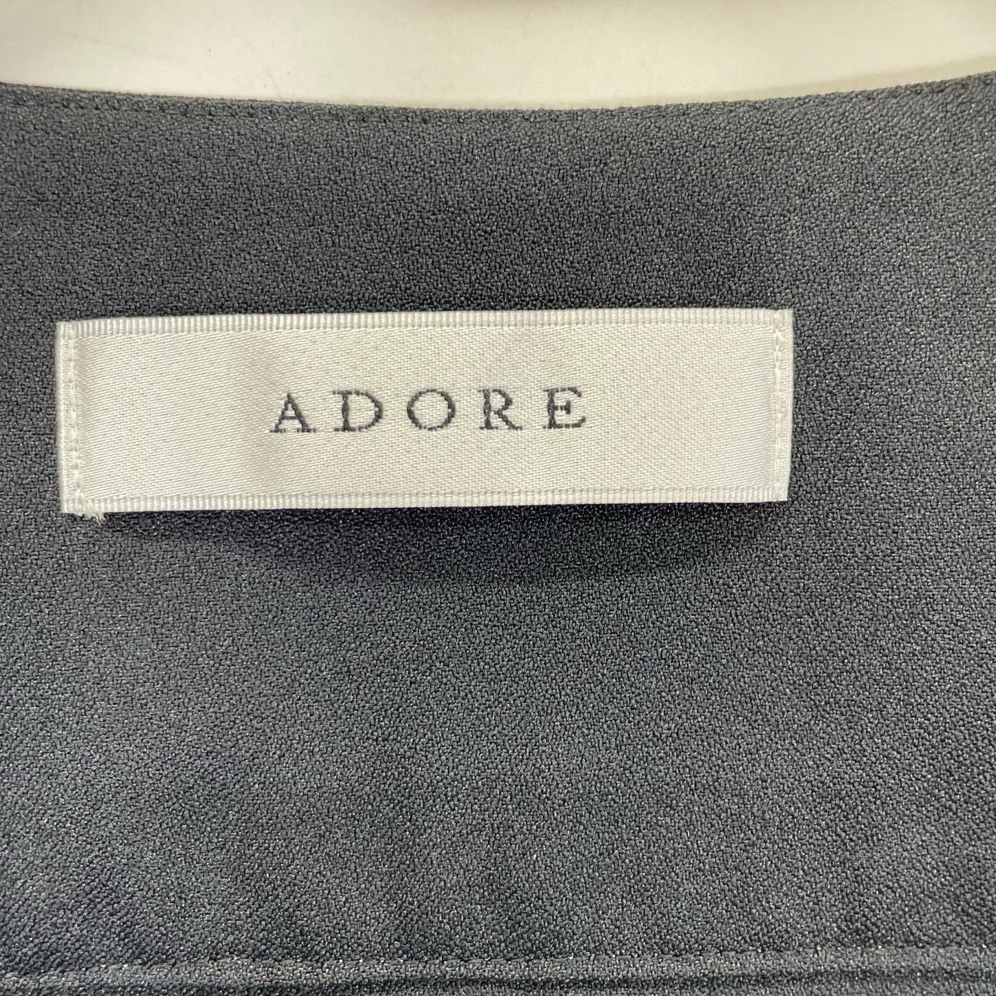 ADORE アドーア 531-3110008 ブラック×ベージュ バイカラージョーゼットブラウス トップス