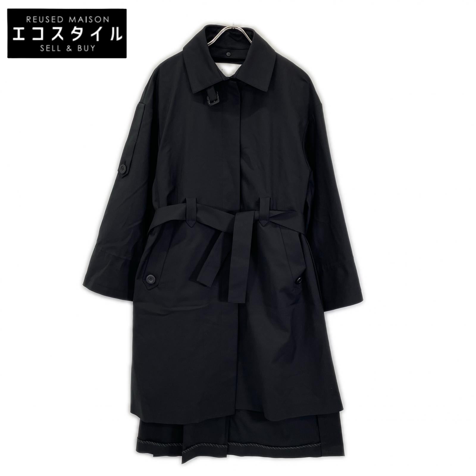 ADORE 531-9152201 Black Compact Cotton Stretch Coat Coat