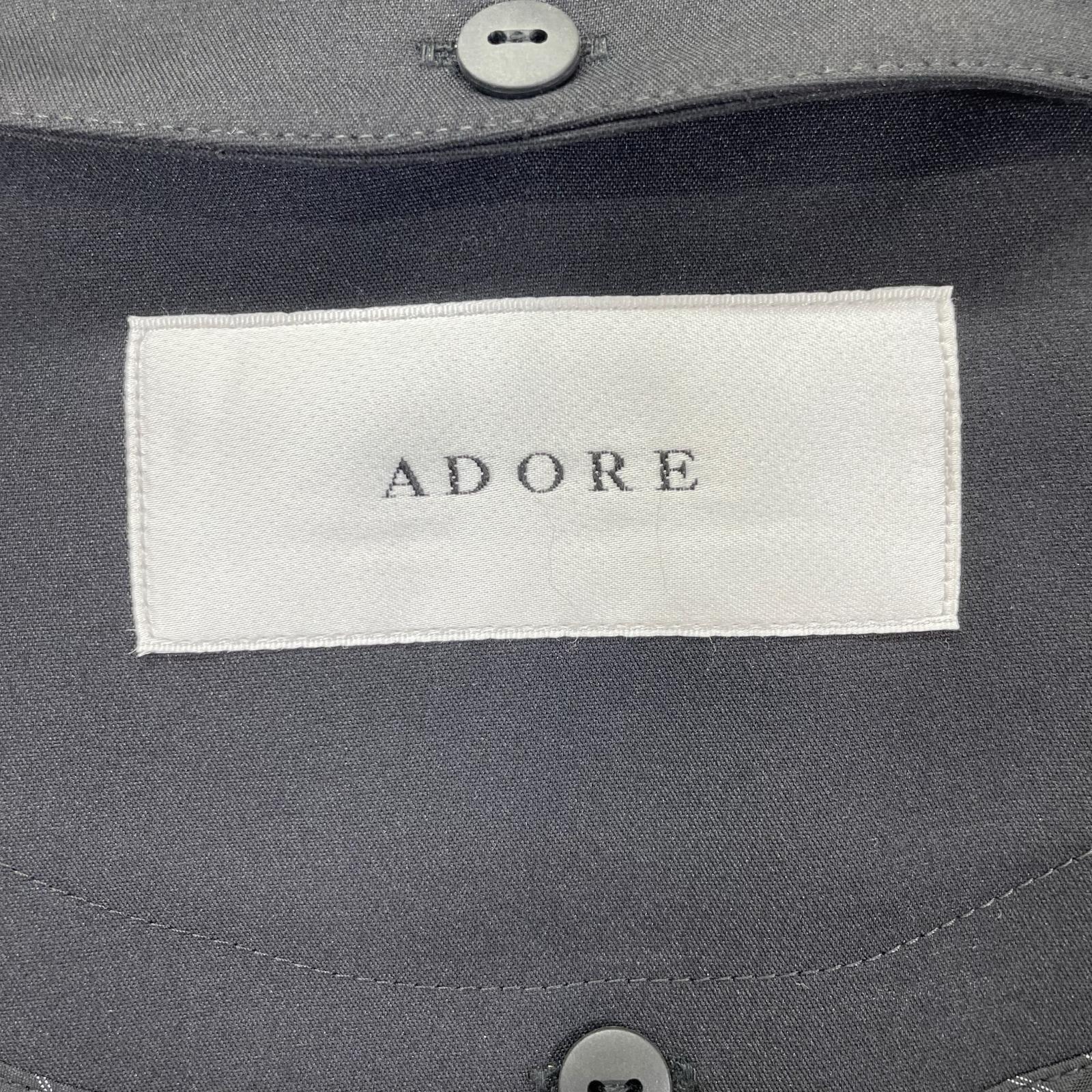 ADORE アドーア 531-9152201 ブラック コンパクトコットンストレッチコート コート