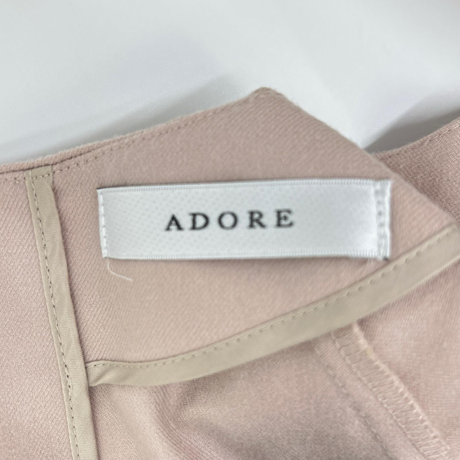 ADORE アドーア 531-8210928 ライトピンク ウール バックボタンプリーツスリーブブラウス トップス