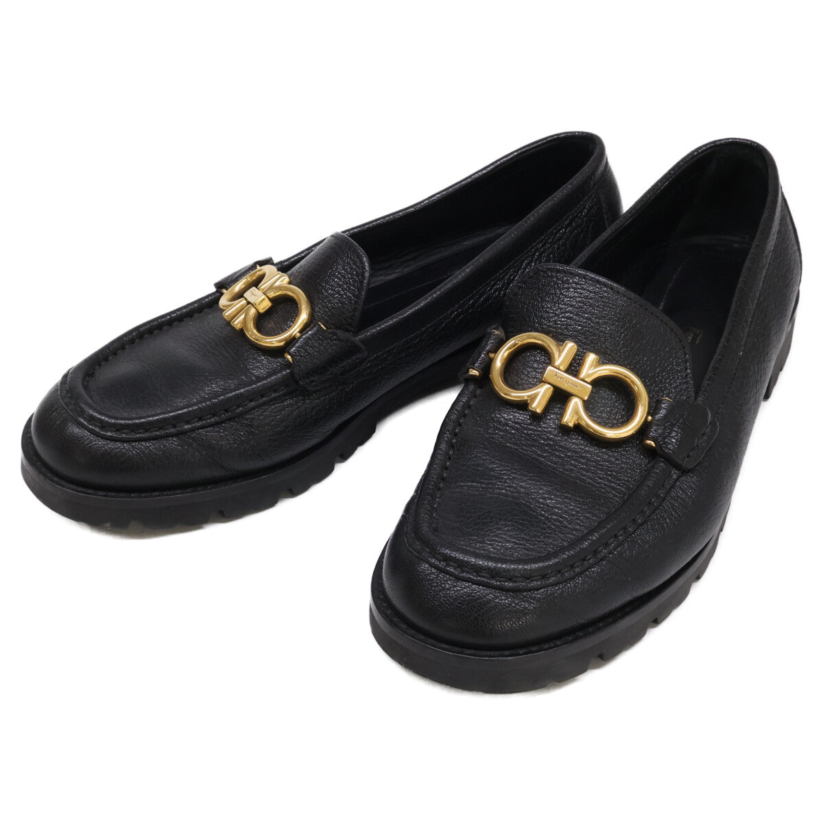SalvatoreFerragamo サルバトーレフェラガモ ROLO ダブルガンチーニ レザー ローファー シューズ