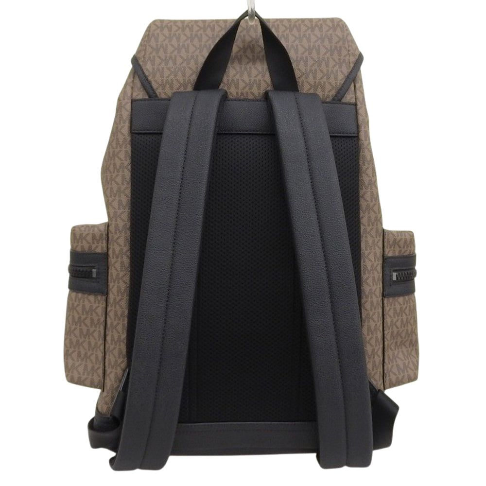 MICHAEL KORS マイケルコース 美品 モノグラム HUDSON フロントバックル シティ バックパック リュック デイパック ブラウン 37U0MCOB6B リュック バックパック