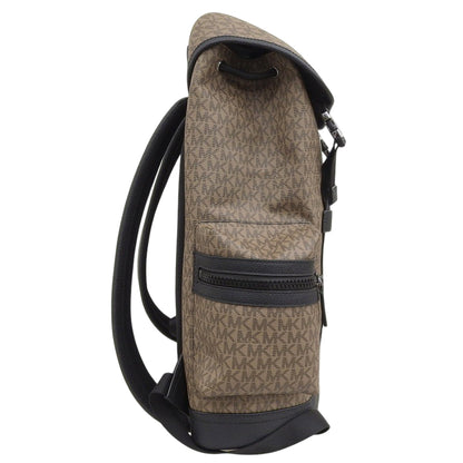 MICHAEL KORS マイケルコース 美品 モノグラム HUDSON フロントバックル シティ バックパック リュック デイパック ブラウン 37U0MCOB6B リュック バックパック