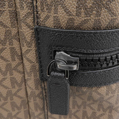 MICHAEL KORS マイケルコース 美品 モノグラム HUDSON フロントバックル シティ バックパック リュック デイパック ブラウン 37U0MCOB6B リュック バックパック