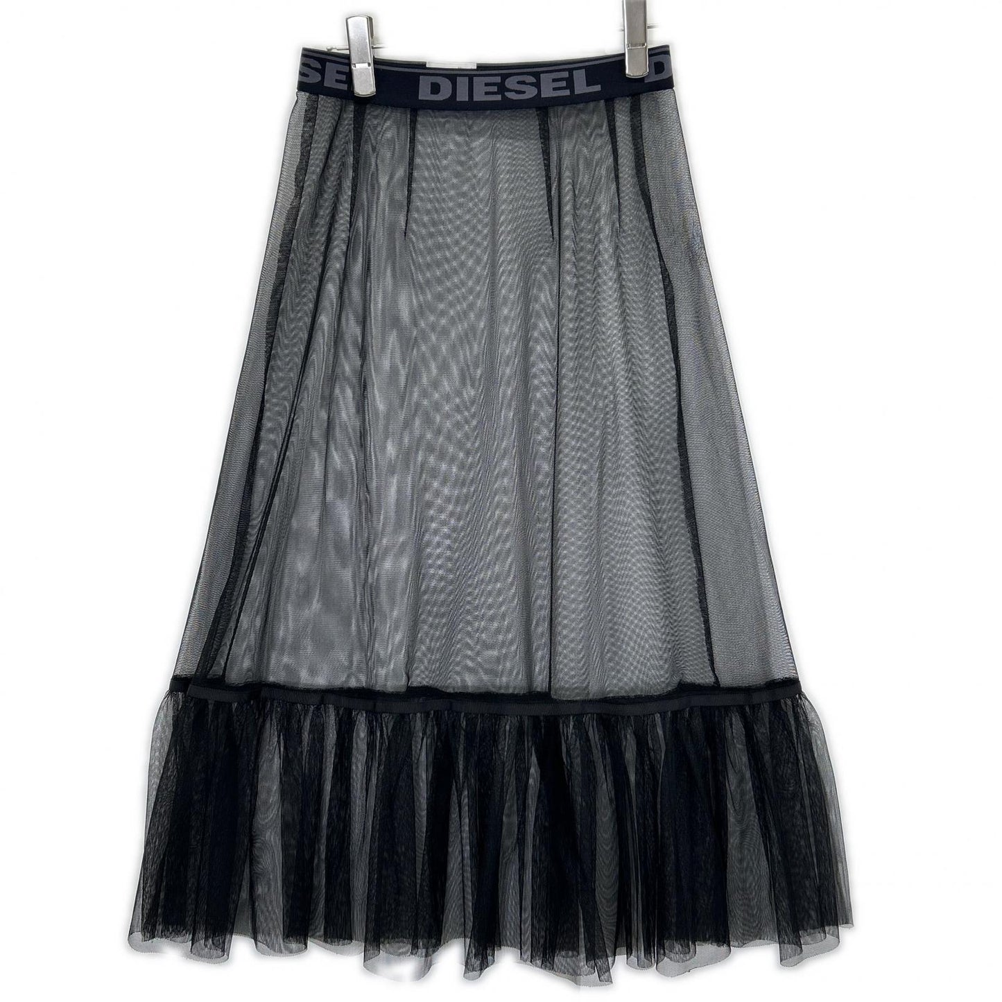 DIESEL ディーゼル ブラック ウエストゴム シアー チュールスカート スカート