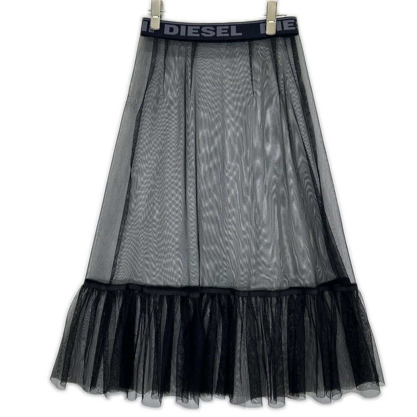 DIESEL ディーゼル ブラック ウエストゴム シアー チュールスカート スカート