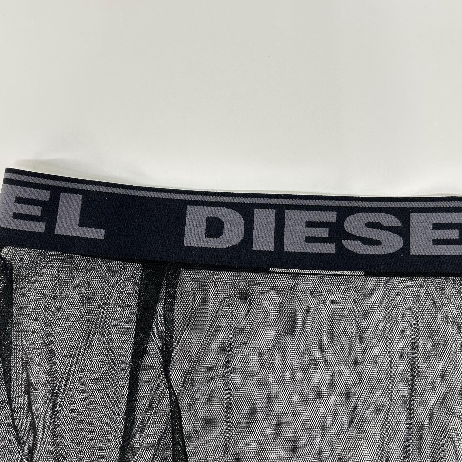 DIESEL ディーゼル ブラック ウエストゴム シアー チュールスカート スカート