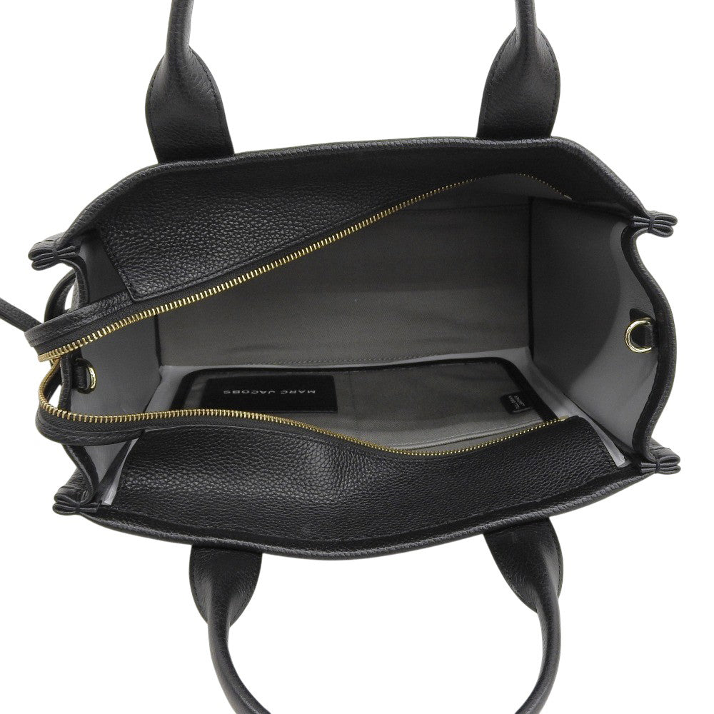 MARC JACOBS マーク ジェイコブス 美品 ザ レザートート バッグ ミディアム 2WAYショルダーバッグ トートバッグ レディース 黒 ブラック トートバッグ