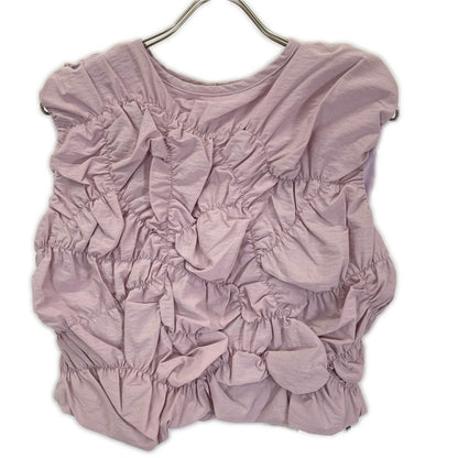 Ameri アメリ ピンク BUMPY GATHER BACK OPEN TOP/ノースリーブトップス トップス
