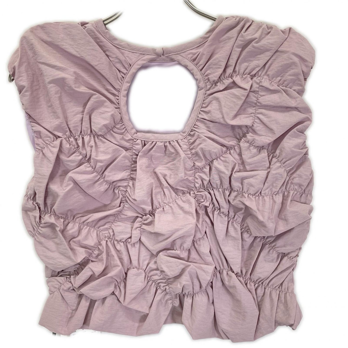 Ameri アメリ ピンク BUMPY GATHER BACK OPEN TOP/ノースリーブトップス トップス