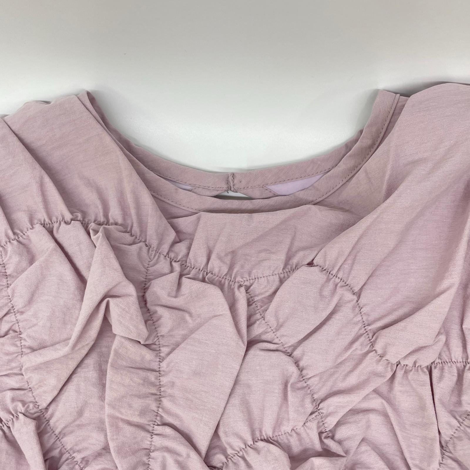 Ameri アメリ ピンク BUMPY GATHER BACK OPEN TOP/ノースリーブトップス トップス