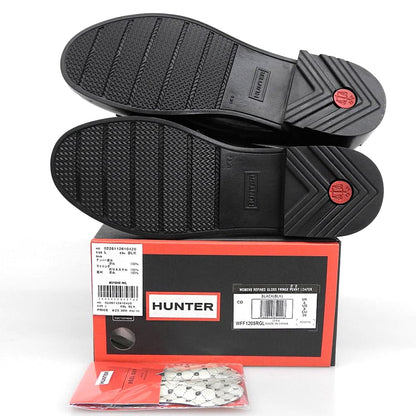 HUNTER ハンター 新品同様 GLOSS TASSEL PENNY LOAFER/防水性ローファー シューズ レディース ブラック 6 シューズ