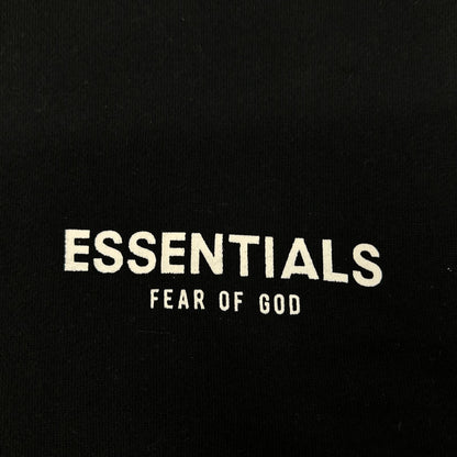 Essentials エッセンシャルズ ブラック ワンポイントロゴプリント FOG ロングスリーブ スウェット トップス