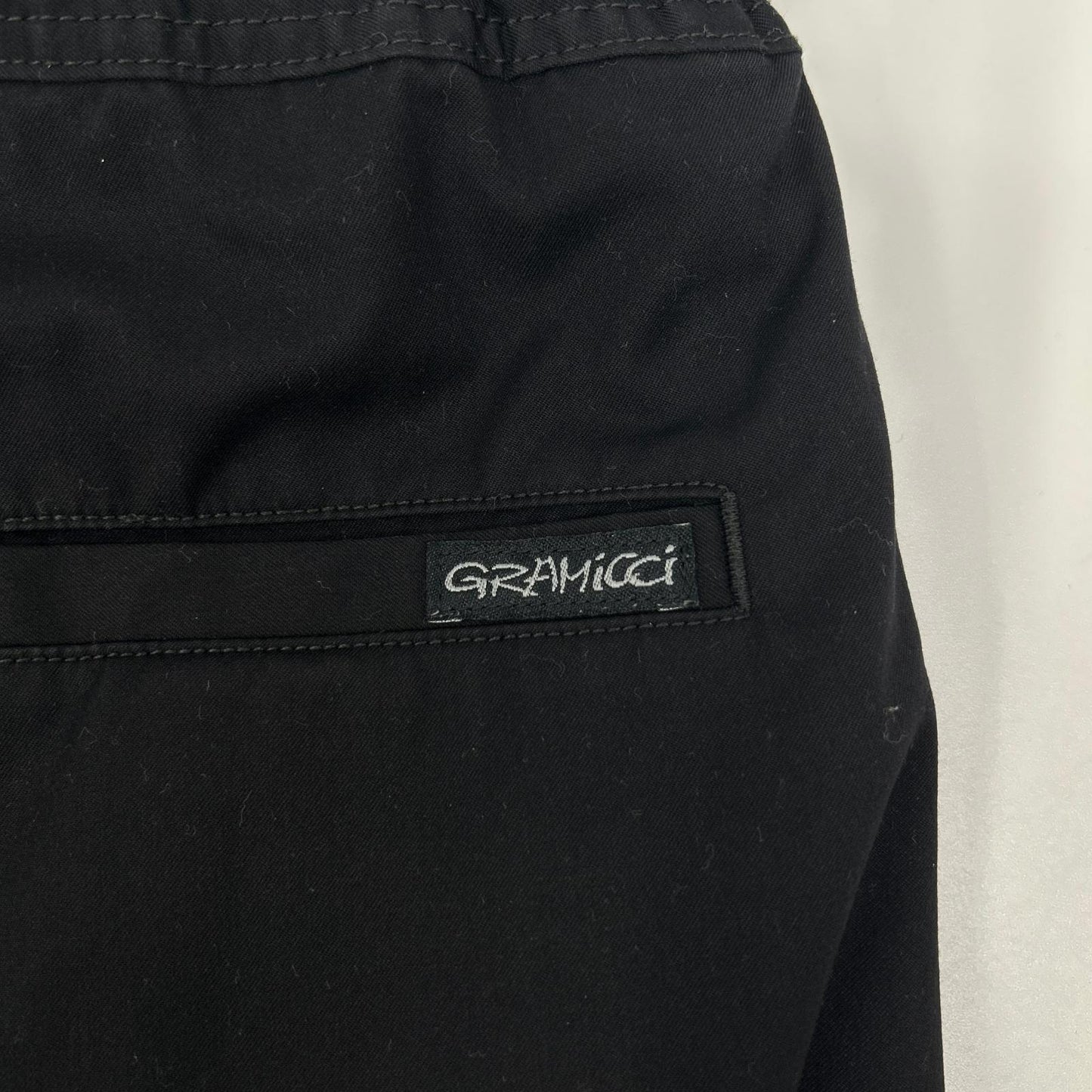 Gramicci グラミチ GMP5-F1007 ブラック レーヨン混 ベルテッド レギュラーフィットパンツ ボトムス
