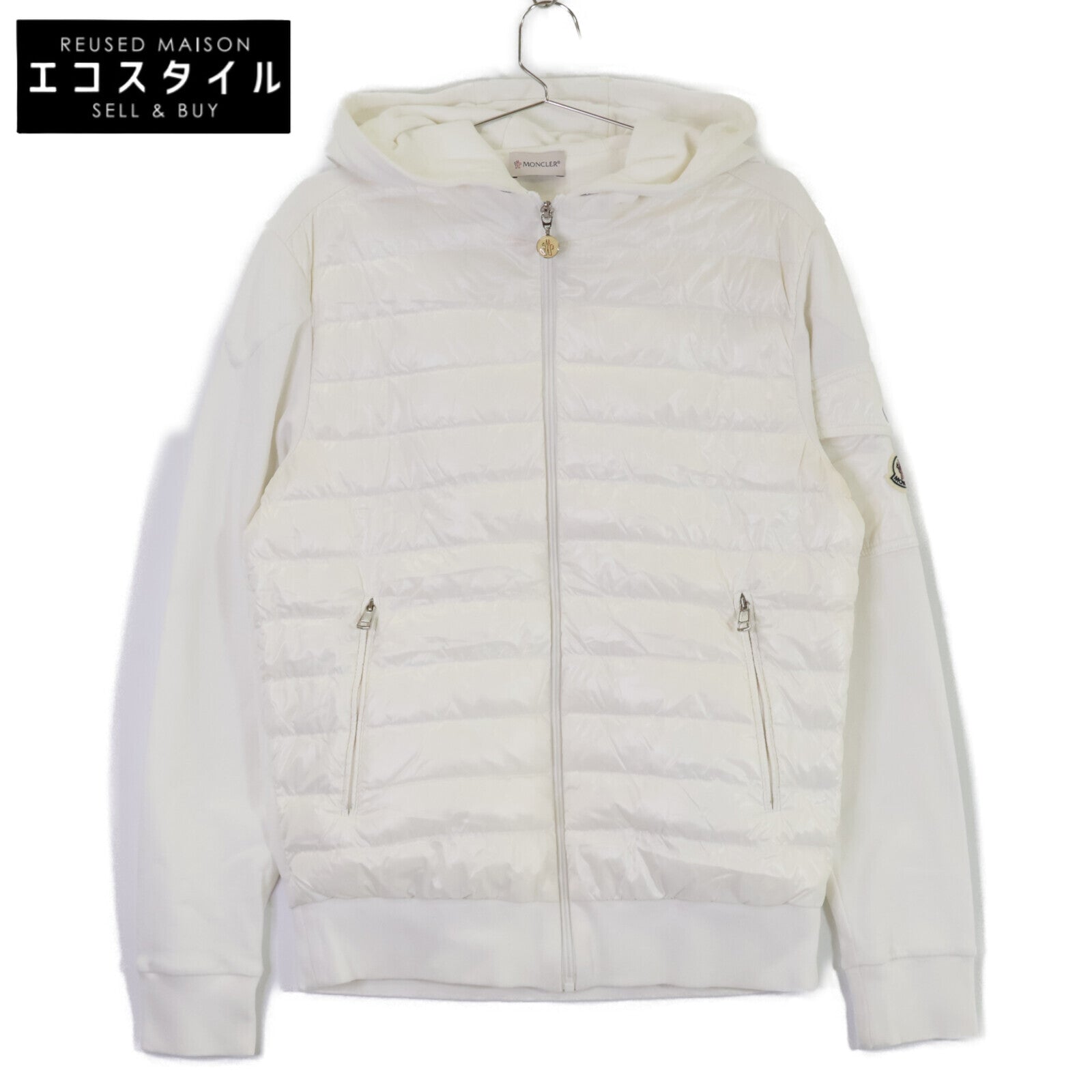 MONCLER モンクレール H10918G00009 MAGLIA CON CAPPUCCIO スウェット切替 フーディダウンジャケット ジャケット