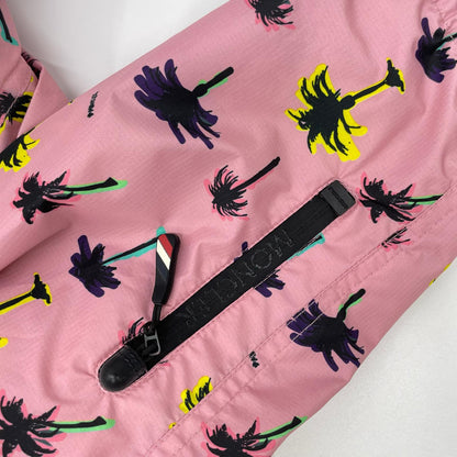 MONCLER モンクレール 【GRENOBLE】21年製 VALLONET ピンク ナイロン パームツリープリント アノラックフーディプルオーバー トップス