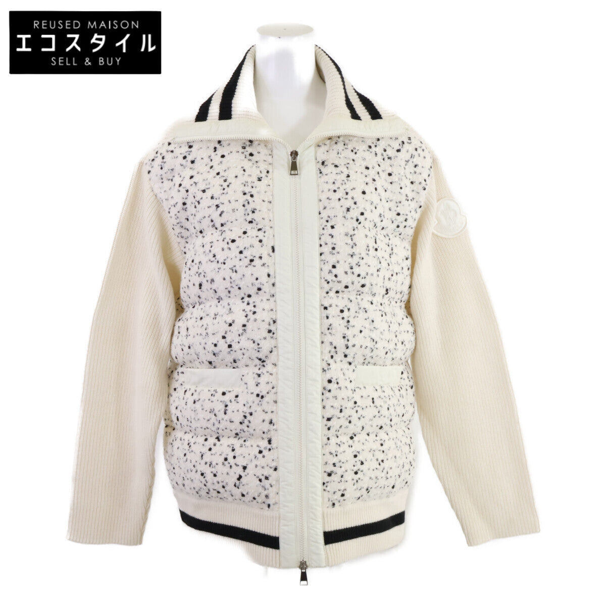 MONCLER モンクレール 【新品同様/23年製】I20939B00002 CARDIGAN TRICOT ツイード/ニット切替 ダウンジャケット ジャケット