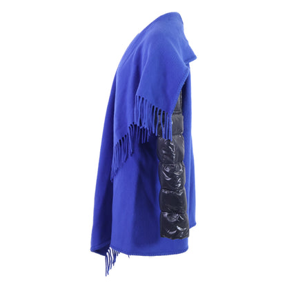 MONCLER モンクレール 【美品】MANTELLA マンテラ アームダウン切替 ウール フリンジポンチョ ジャケット