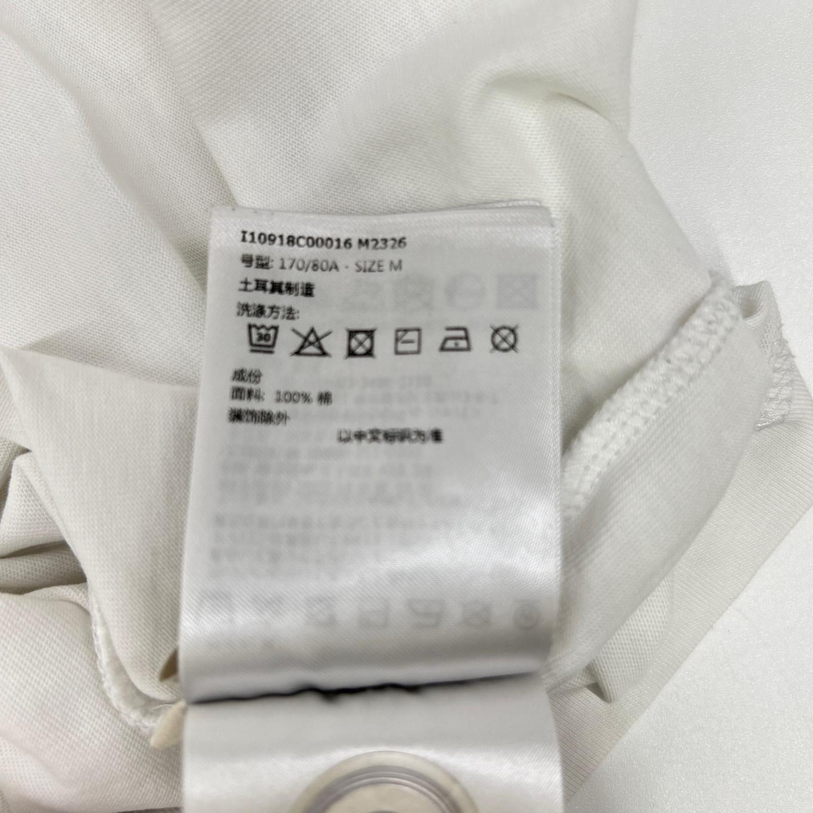 MONCLER モンクレール 22SS T-SHIRT SS ホワイト×ピンク コットンラージロゴプリント ショートスリーブカットソー トップス