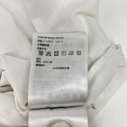 MONCLER モンクレール 22SS T-SHIRT SS ホワイト×ピンク コットンラージロゴプリント ショートスリーブカットソー トップス
