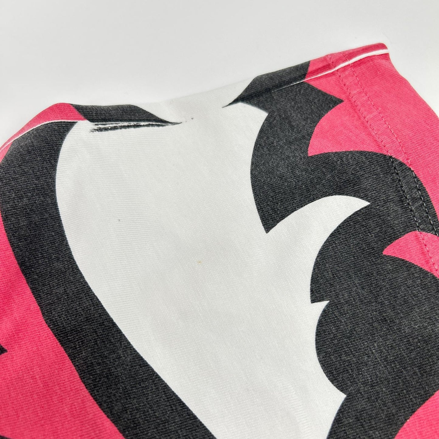 MONCLER モンクレール 22SS T-SHIRT SS ホワイト×ピンク コットンラージロゴプリント ショートスリーブカットソー トップス