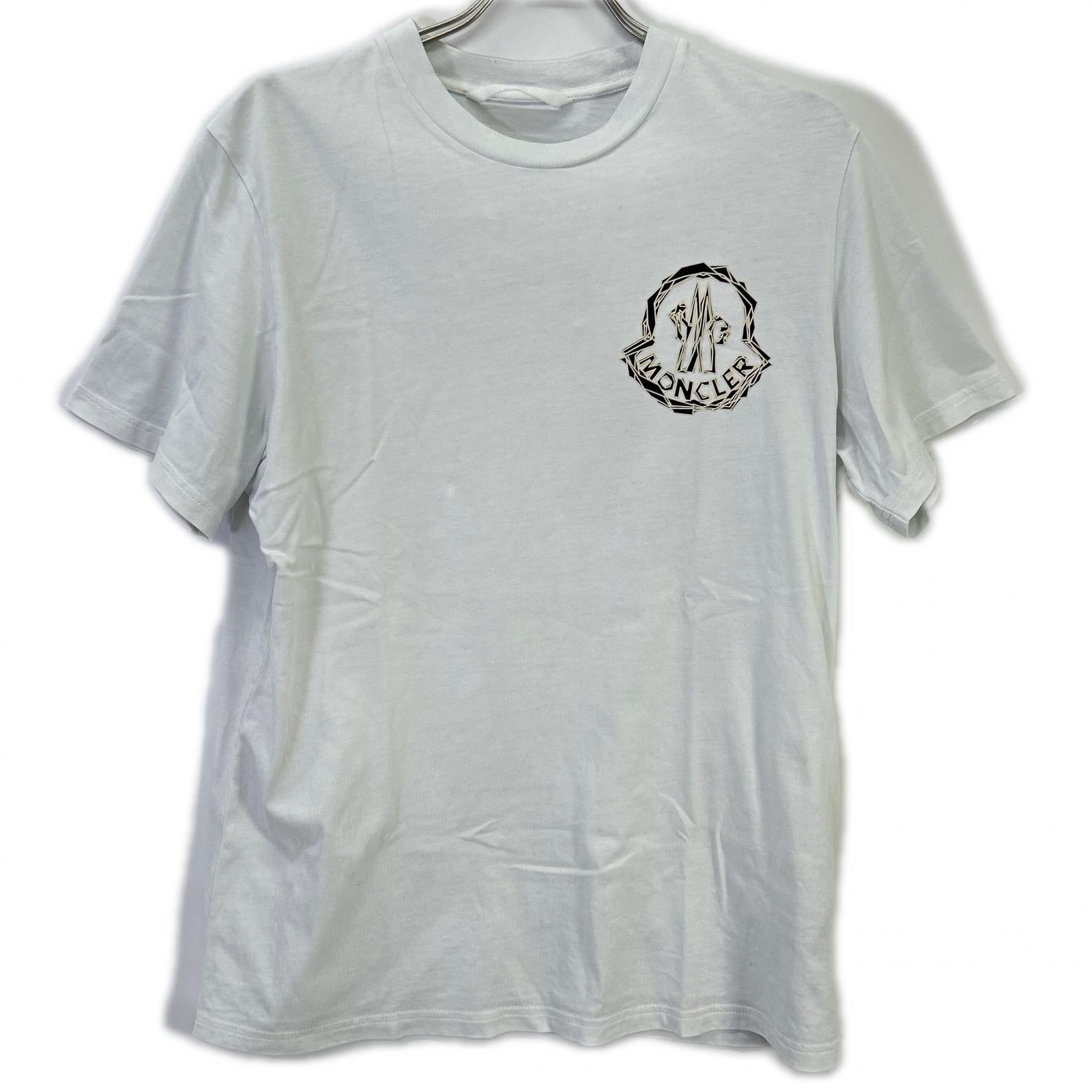 MONCLER モンクレール 25SS T-SHIRT SS ホワイト コットン ロゴプリント ショートスリーブカットソー トップス