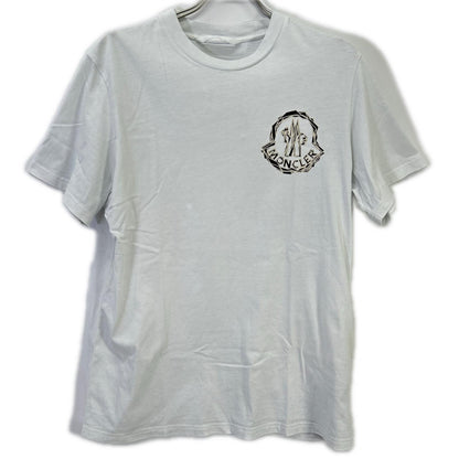 MONCLER モンクレール 25SS T-SHIRT SS ホワイト コットン ロゴプリント ショートスリーブカットソー トップス