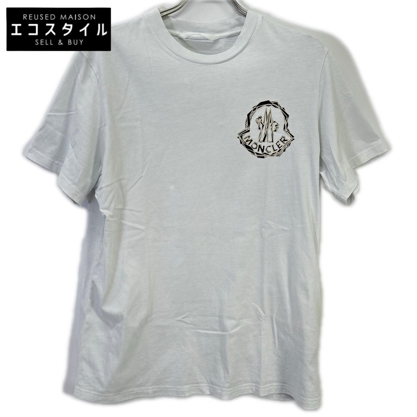 MONCLER モンクレール 25SS T-SHIRT SS ホワイト コットン ロゴプリント ショートスリーブカットソー トップス
