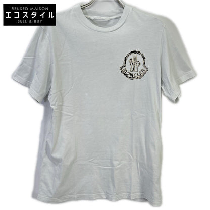 MONCLER モンクレール 25SS T-SHIRT SS ホワイト コットン ロゴプリント ショートスリーブカットソー トップス