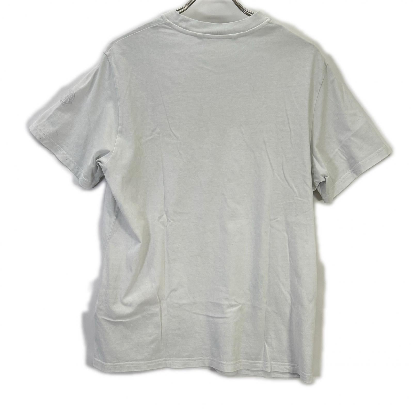 MONCLER モンクレール 25SS T-SHIRT SS ホワイト コットン ロゴプリント ショートスリーブカットソー トップス