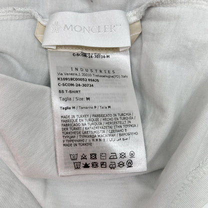 MONCLER モンクレール 25SS T-SHIRT SS ホワイト コットン ロゴプリント ショートスリーブカットソー トップス
