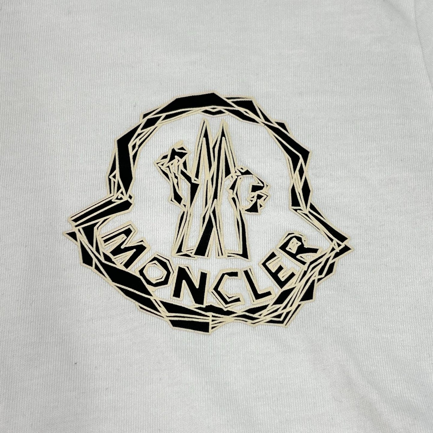 MONCLER モンクレール 25SS T-SHIRT SS ホワイト コットン ロゴプリント ショートスリーブカットソー トップス