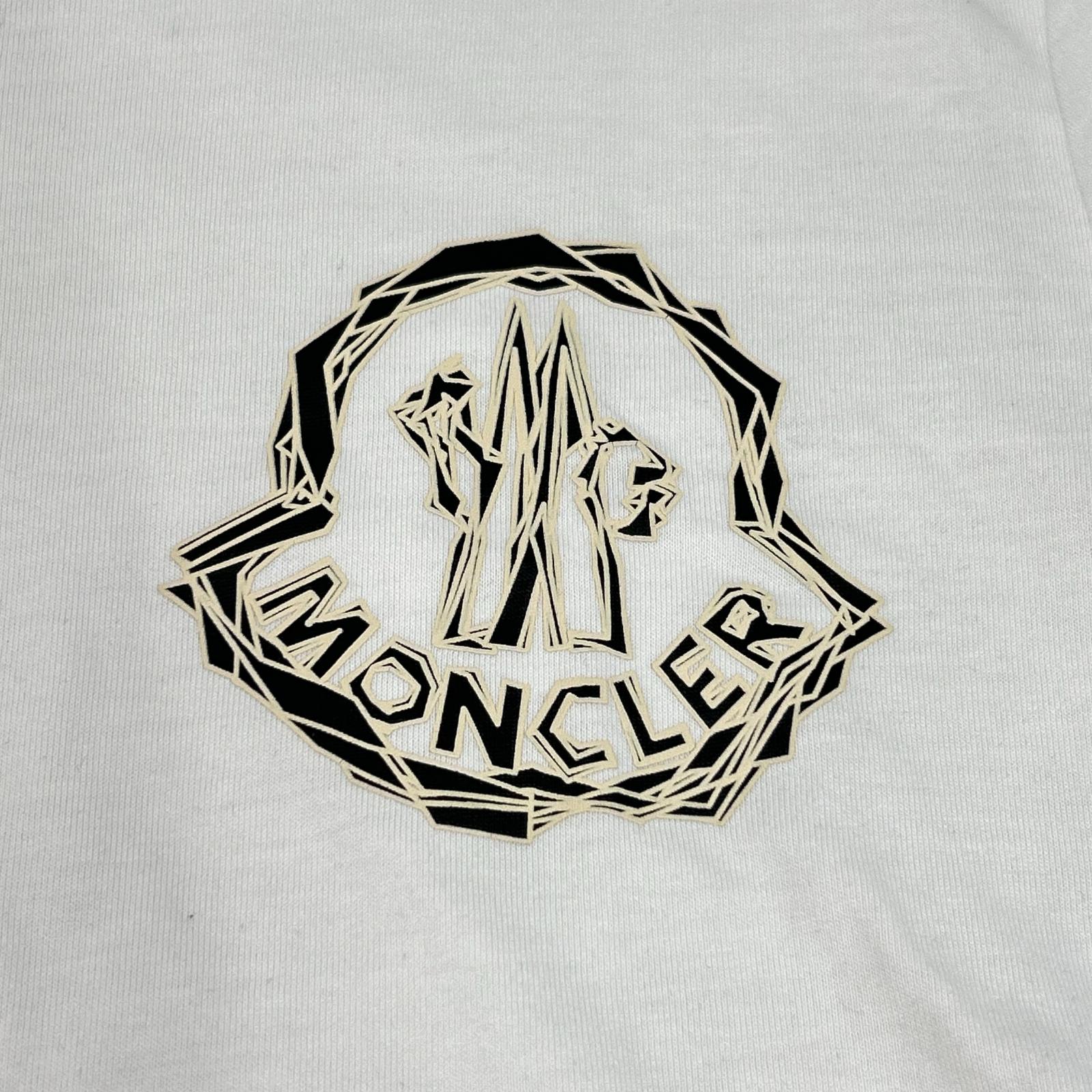 MONCLER モンクレール 25SS T-SHIRT SS ホワイト コットン ロゴプリント ショートスリーブカットソー トップス
