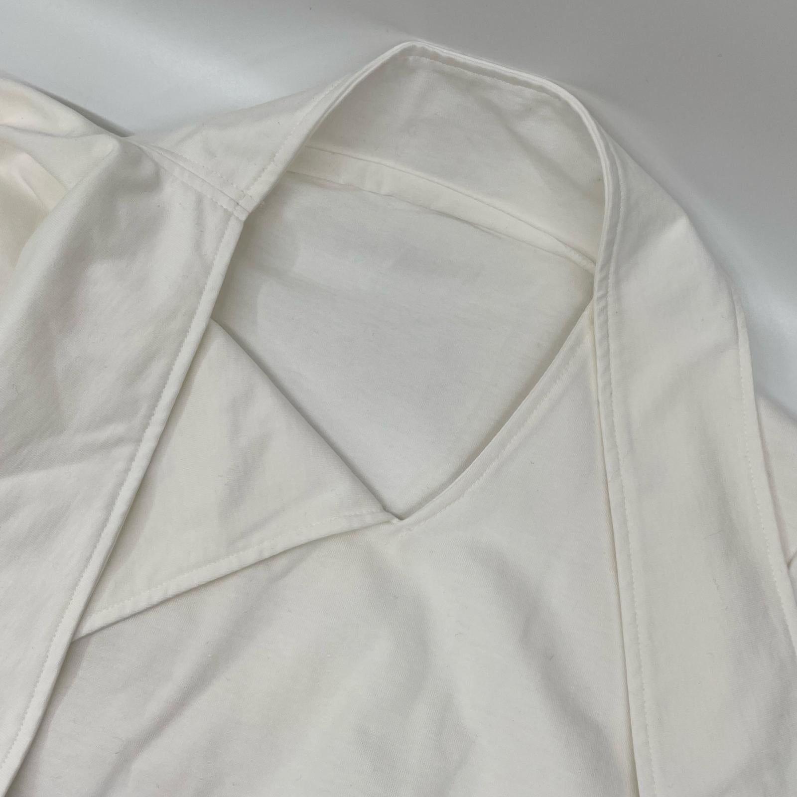 IIROT イロット ホワイト Pure Organic Cotton Blouse ボウタイショートスリーブブラウス トップス