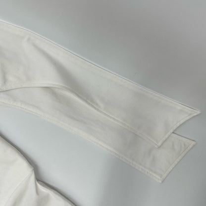 IIROT イロット ホワイト Pure Organic Cotton Blouse ボウタイショートスリーブブラウス トップス