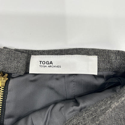 TOGA トーガ TA82-FG026 グレー カットアウトディテール スカーフ ミディアムスカート スカート
