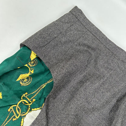 TOGA TA82-FG026 gray cutout-detail scarf medium skirt