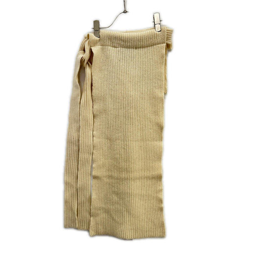 TAN タン TN18AW002 アイボリー ウール100 ラップエプロン ニットスカート スカート