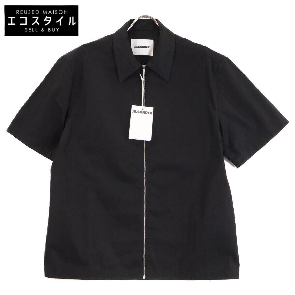 JILSANDER ジルサンダー 【新品同様/国内正規/26年製】J22DL0355 SHIRT コットン フロントジップ 半袖シャツ トップス