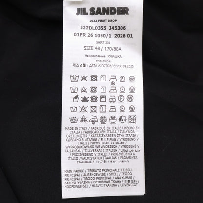 JILSANDER ジルサンダー 【新品同様/国内正規/26年製】J22DL0355 SHIRT コットン フロントジップ 半袖シャツ トップス