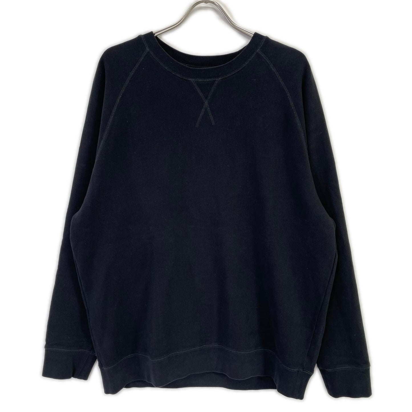 SUNSPEL for Ron Herman 4120900119 Black Cotton Loopback Raglan-Sleeve Sweatshirt Pullover Tops