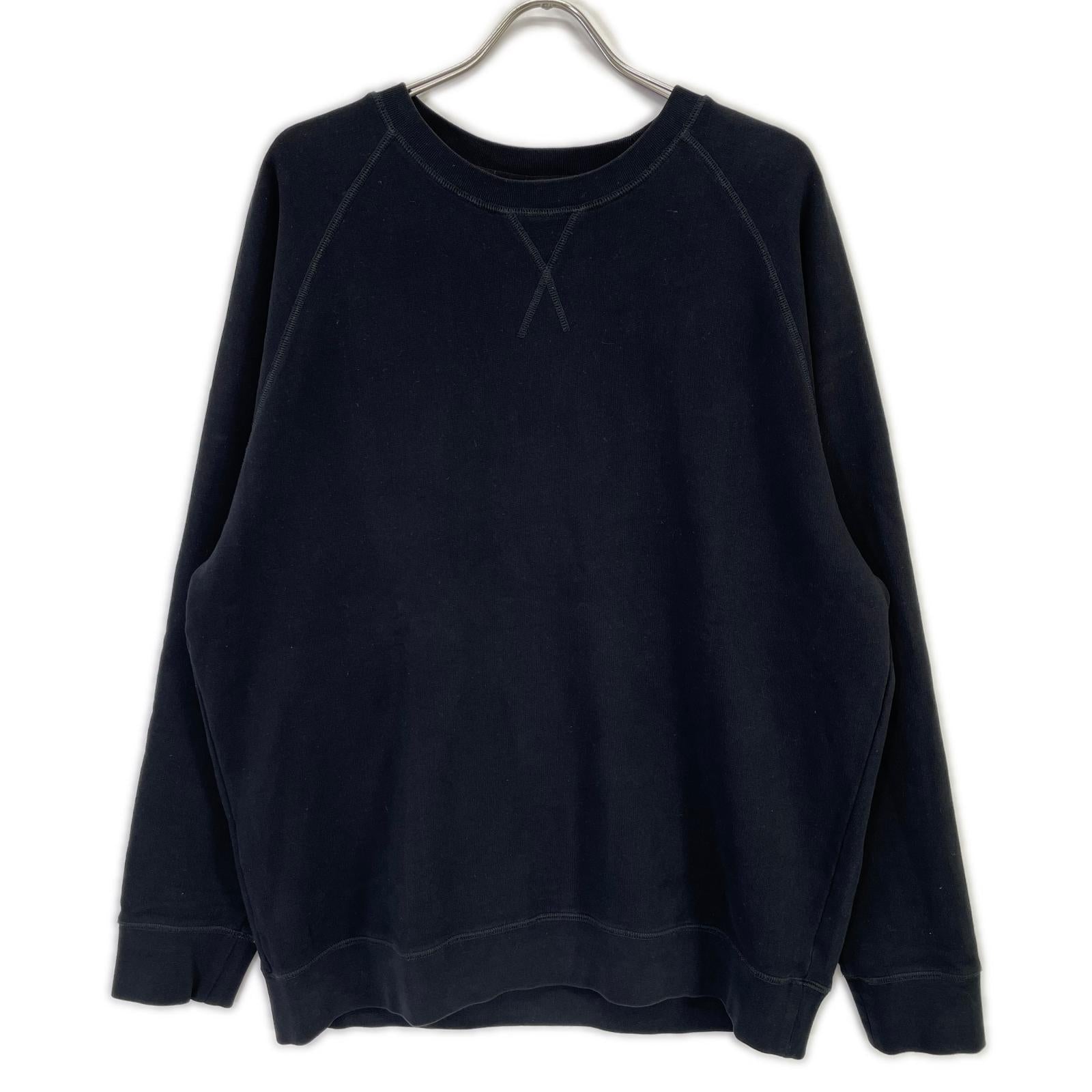 SUNSPEL for Ron Herman 4120900119 Black Cotton Loopback Raglan-Sleeve Sweatshirt Pullover Tops