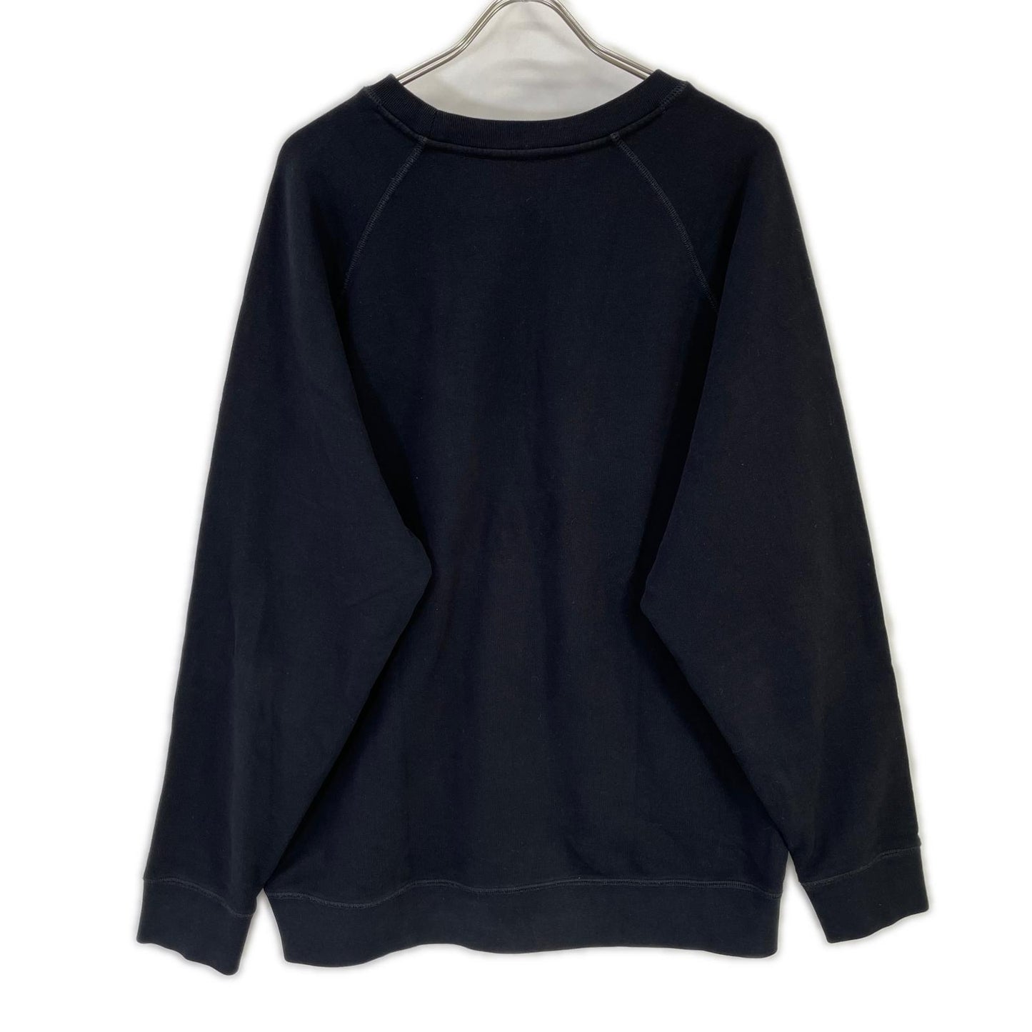 SUNSPEL for Ron Herman 4120900119 Black Cotton Loopback Raglan-Sleeve Sweatshirt Pullover Tops