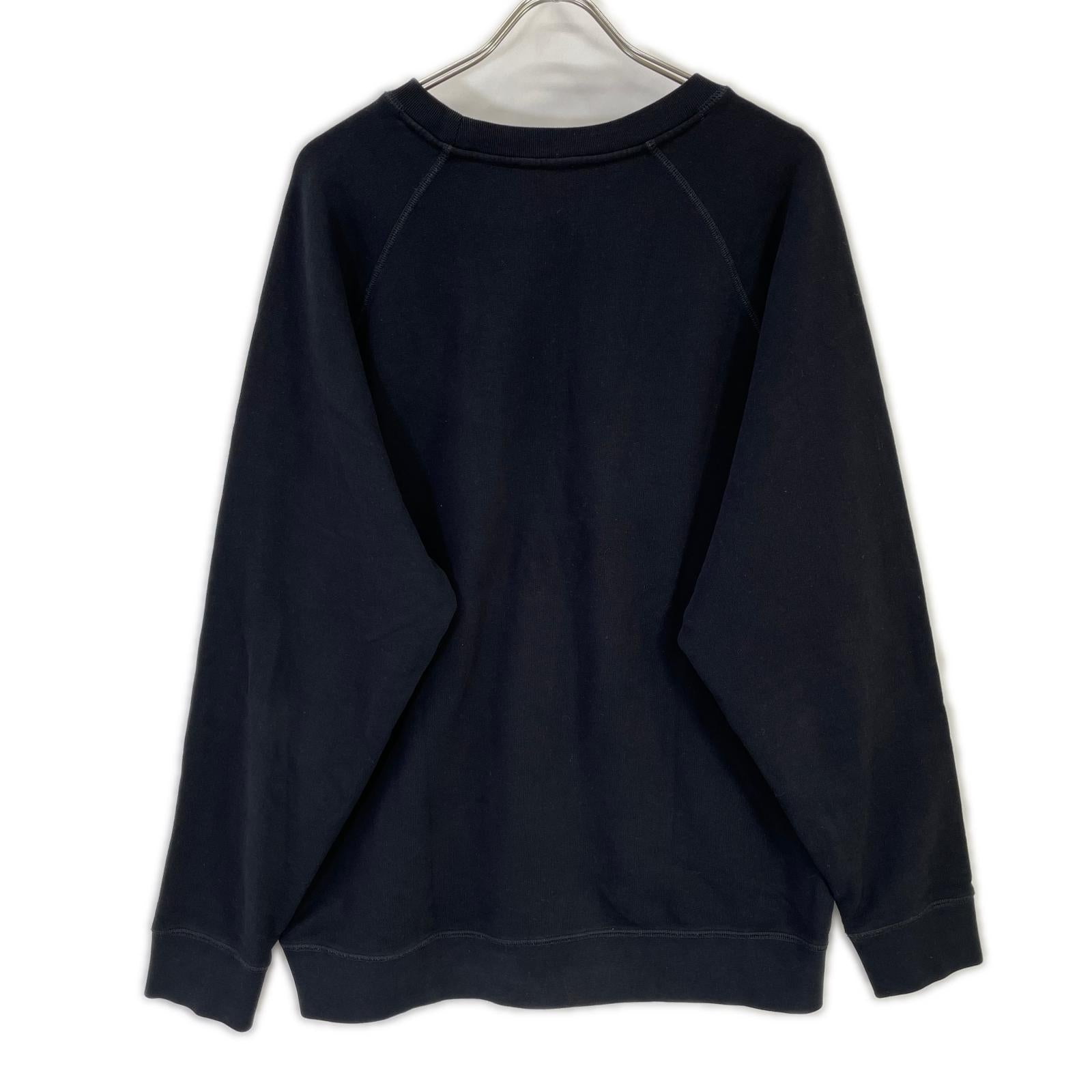 SUNSPEL for Ron Herman 4120900119 Black Cotton Loopback Raglan-Sleeve Sweatshirt Pullover Tops