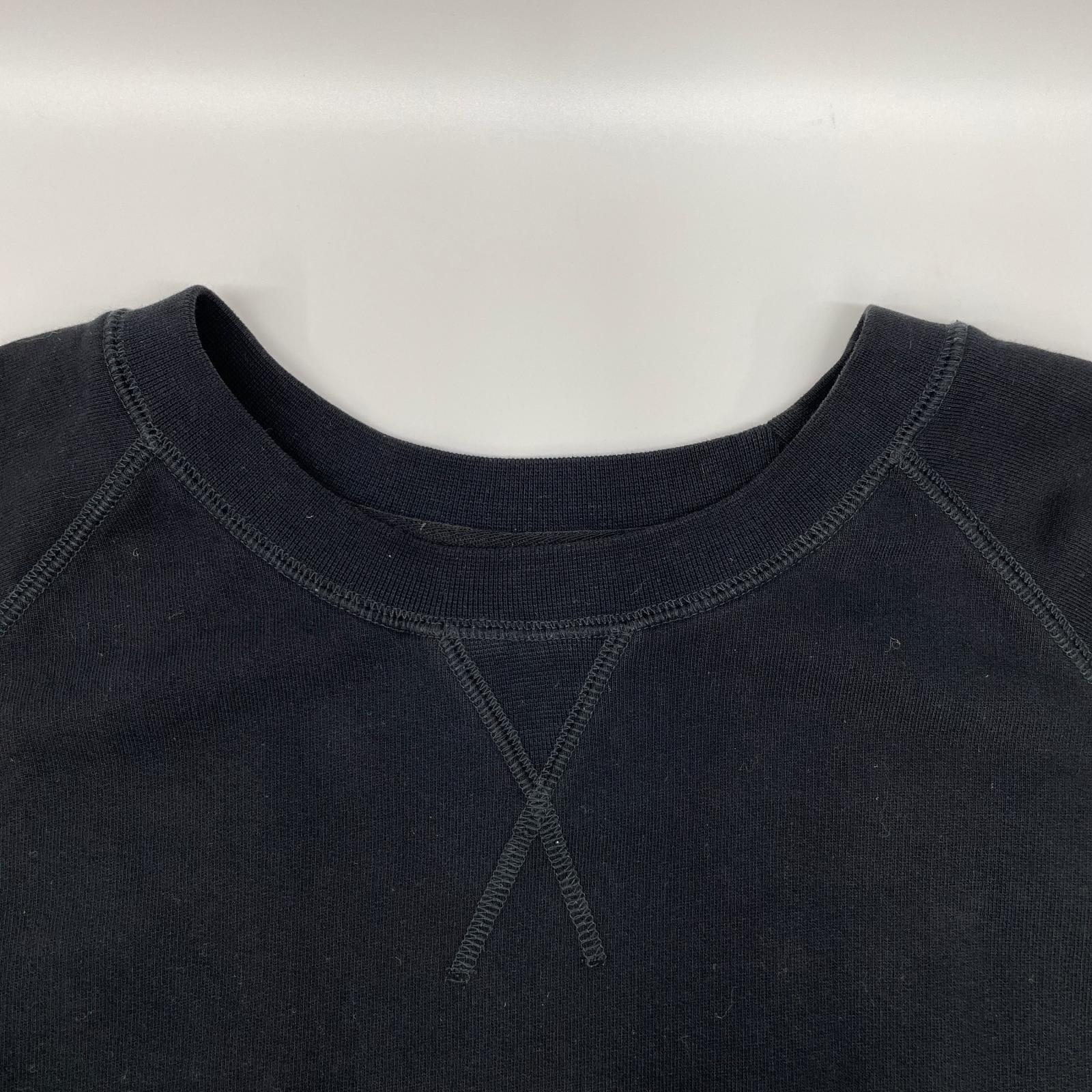 SUNSPEL for Ron Herman 4120900119 Black Cotton Loopback Raglan-Sleeve Sweatshirt Pullover Tops