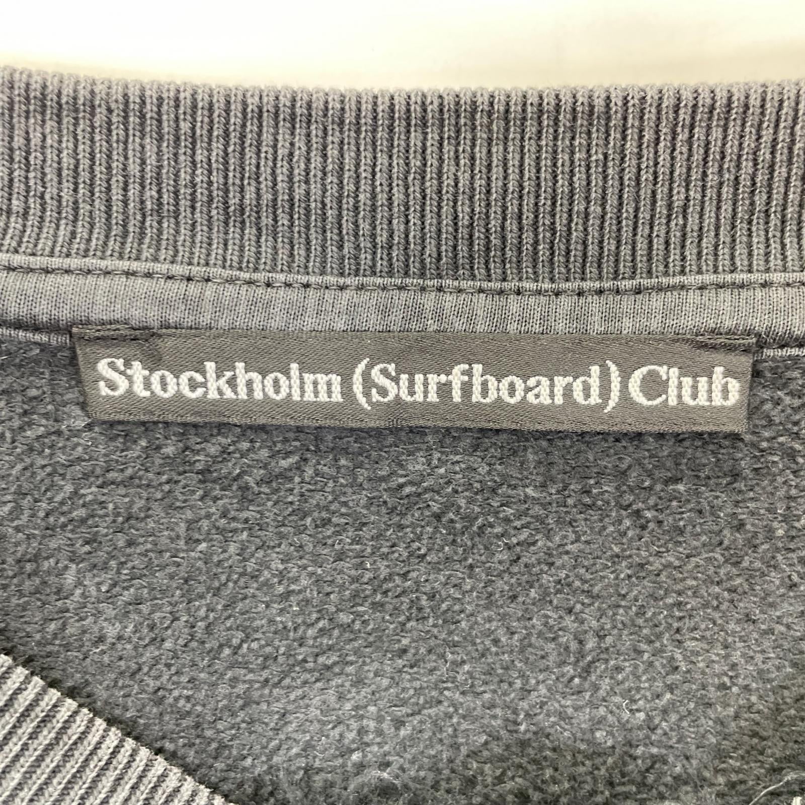 Stockholm Surfboard Club ストックホルムサーフボードクラブ 4220900191 ウォッシュブラック コットン クルーネック スウェットプルオーバー トップス