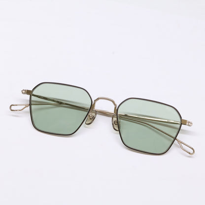 999.9 フォーナインズ 【美品】999.9 feelsun フォーナインズフィールサン F-20S 1 TITANIUM ヘキサゴンシェイプ サングラス